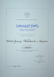 Licencja zarz�dcy nieruchomo�ci Jagody Ma�achowskiej
